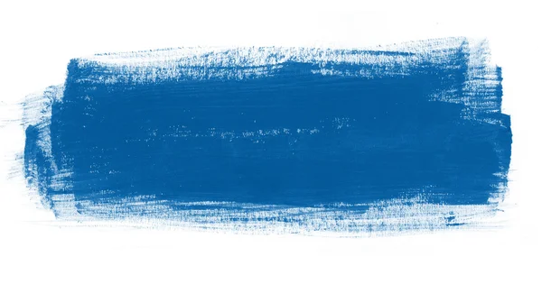 Блакитна рука пофарбована пензлем штрих даб — стокове фото