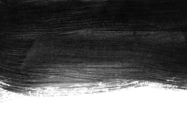 Preto mão pintado pincel curso fundo — Fotografia de Stock
