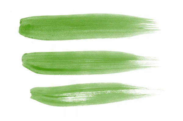 グリーンの手描きのブラシ ストローク — ストック写真