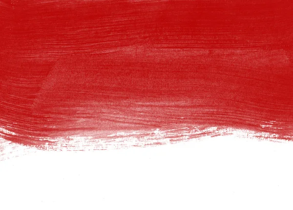 Red hand painted brush stroke background — Stock Photo, Image