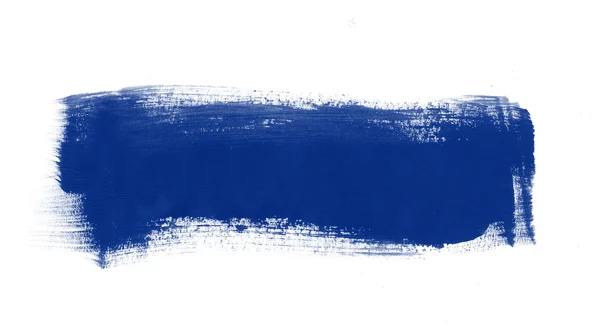 Блакитна рука пофарбована пензлем — стокове фото
