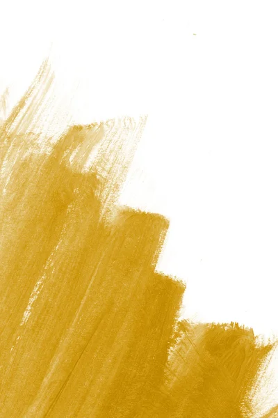 Žlutá ručně malované pozadí tahů štětce — Stock fotografie