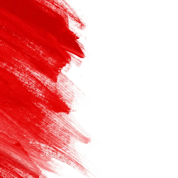 Red hand painted brush stroke background — Stock Photo, Image