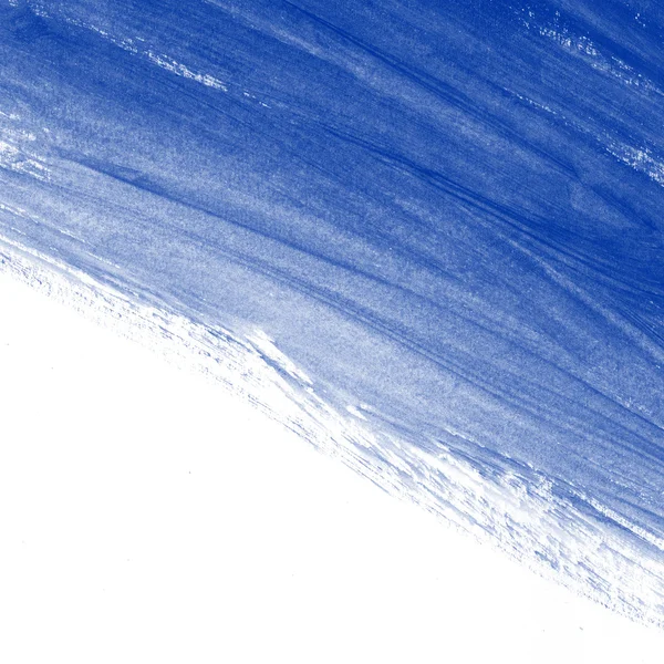 Blue hand painted brush stroke background — Stock Photo, Image