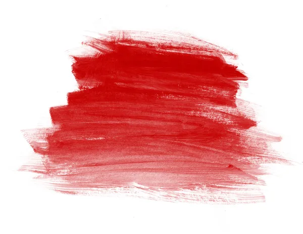 Červená ručně malované pozadí tahů štětce — Stock fotografie