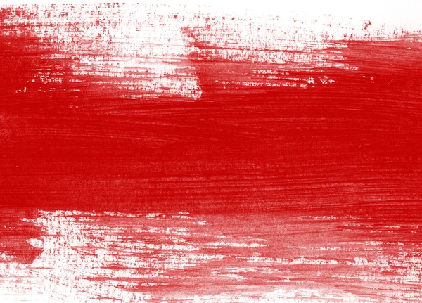 Red hand painted brush stroke background — Stock Photo, Image