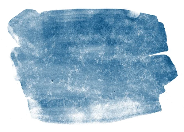 Blå handmålade brush stroke akvarell bakgrunden — Stockfoto