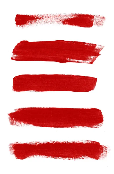 붉은 추상 손 그려진된 수채화 덥스 컬렉션 — 스톡 사진