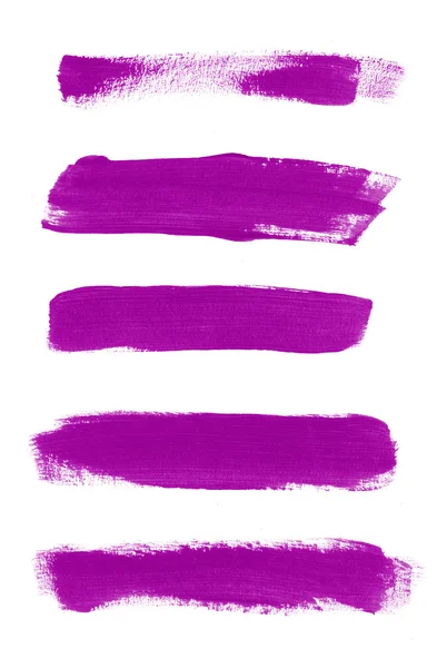 Purple abstract hand painted watercolor daubs collection — Stock Photo, Image