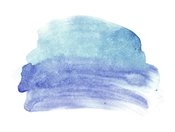 Azul abstrato pintado à mão aguarela daub — Fotografia de Stock