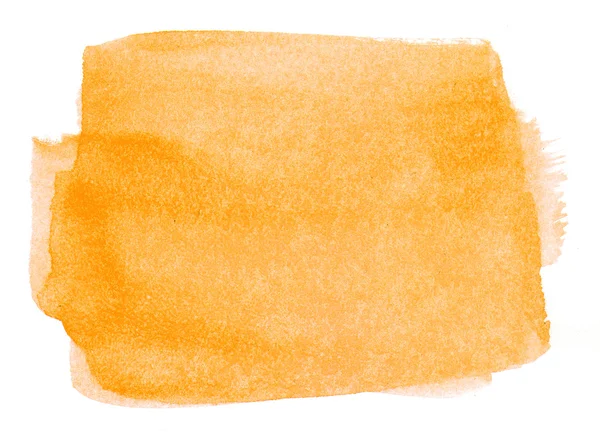Yellow abstract hand painted watercolor daub — Stock Photo, Image