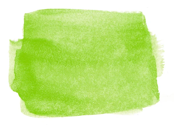 Green abstract hand painted watercolor daub — Stock Photo, Image