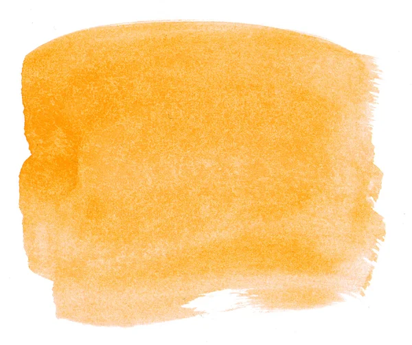 Yellow abstract hand painted watercolor daub — Stock Photo, Image
