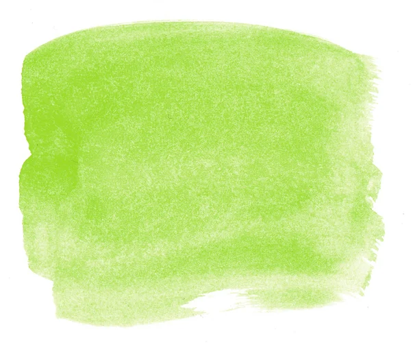 Grön abstrakt hand målade akvarell daub — Stockfoto