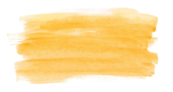 Žlutá abstraktní ručně malované akvarel mazanice — Stock fotografie