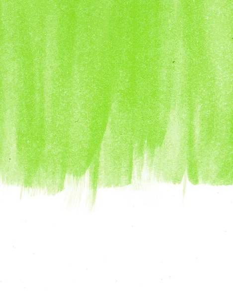 Green abstract hand painted watercolor background — Stock Photo, Image