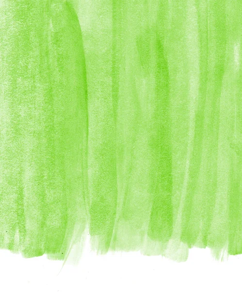 Green abstract hand painted watercolor background — Stock Photo, Image