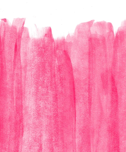 분홍색 추상 손으로 그린 수채화 배경 — 스톡 사진