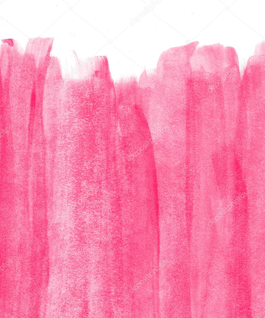 Pink abstract hand painted watercolor background