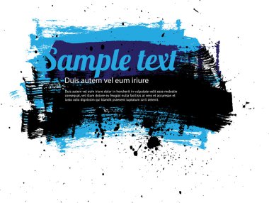 eski banner - rozet - arka plan mavi vektör boyalı