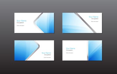 Mavi tasarlamak vektör kartvizit - banner Şablonlar