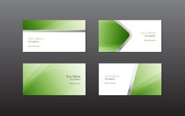 Yeşil tasarlamak vektör kartvizit - banner Şablonlar