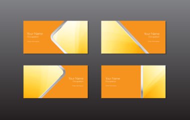 Sarı tasarlamak vektör kartvizit - afiş koleksiyonu