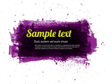 Mor vektör grungy banner - arka plan boyalı