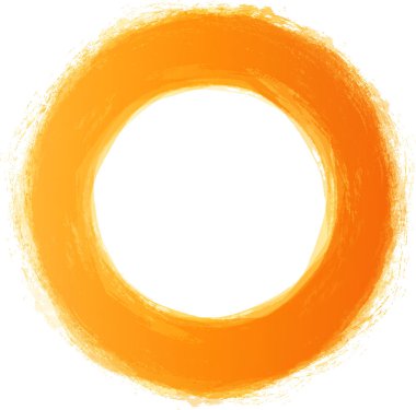 vektör elle boyanmış sarı daire