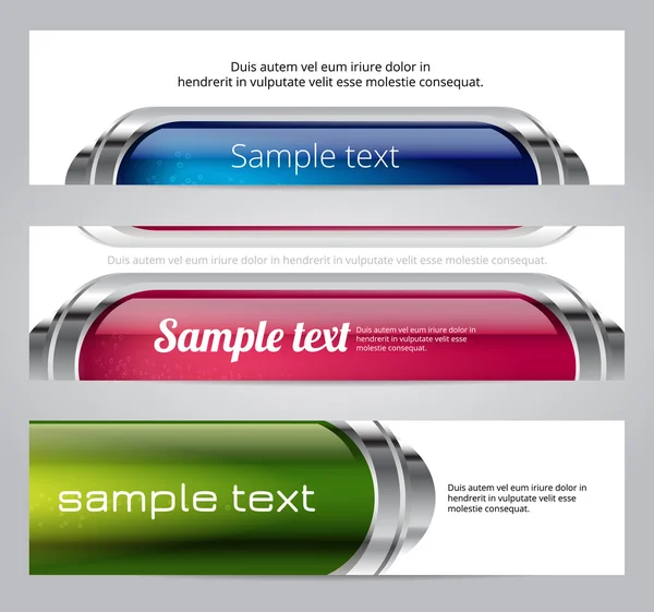 Coloridos banners vectoriales brillantes — Vector de stock