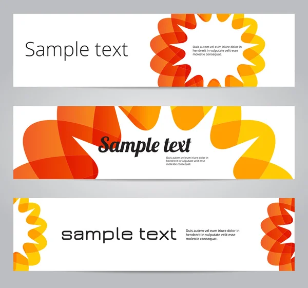 Kleurrijke geometrische abstracte banners — Stockvector