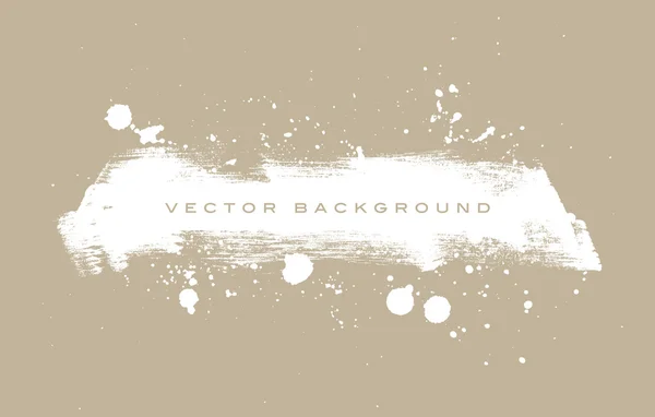 Beige vector grungy borstel beroerte handgeschilderde achtergrond — Stockvector