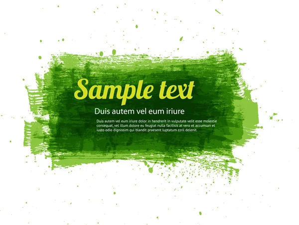 Groene vector geschilderd grungy banner - achtergrond — Stockvector