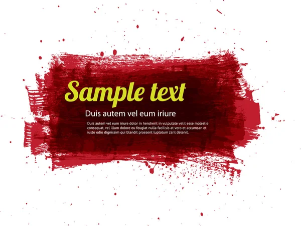 Red vector painted grungy banner - background — Stock Vector
