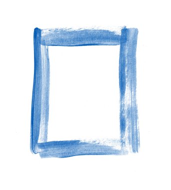 Mavi el boyalı çerçeve