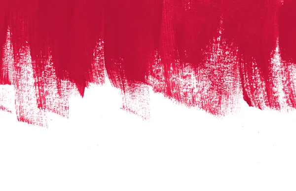 Rode handgeschilderde borstel lijnen achtergrond — Stockfoto