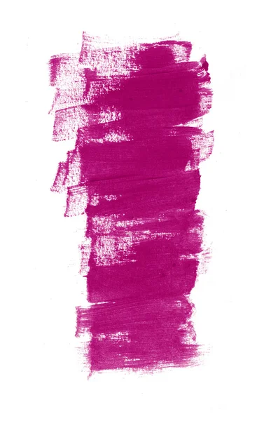 Purple hand painted brush strokes daub — Stock Photo, Image