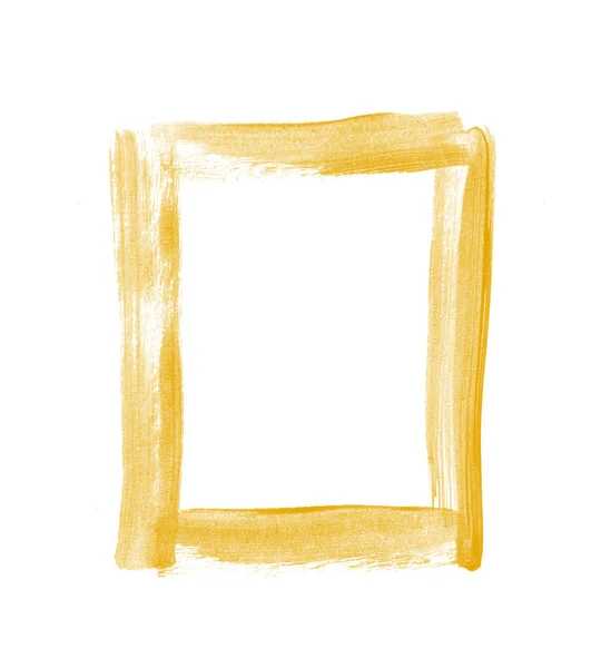 Yellow hand painted frame — Stock Photo, Image