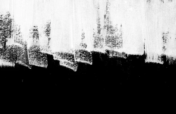 Beyaz el fırça darbeleri arka plan siyah boyalı — Stok fotoğraf