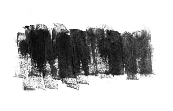 Černá ručně malované mazanice tahy štětce — Stock fotografie
