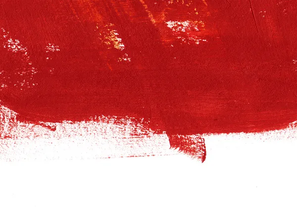 Red hand-painted brush stroke daub background — Stock Photo, Image