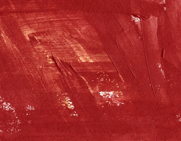 Röd handmålade brush stroke daub bakgrund — Stockfoto