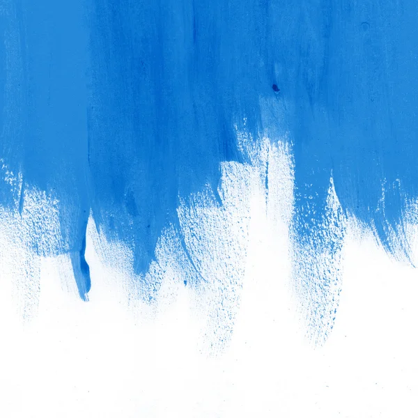 Blue hand-painted brush stroke daub background — Stock Photo, Image