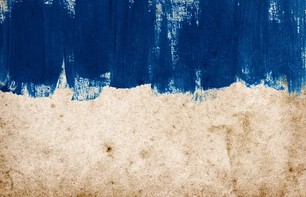 Blue hand-painted brush stroke daub background — Stock Photo, Image