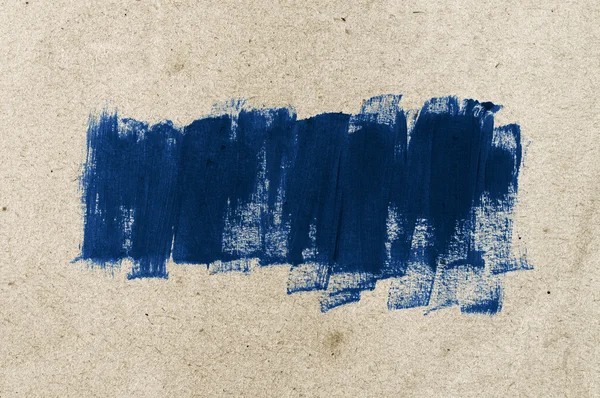 Pennellata pennellata blu dipinta a mano su vecchia carta vintage — Foto Stock