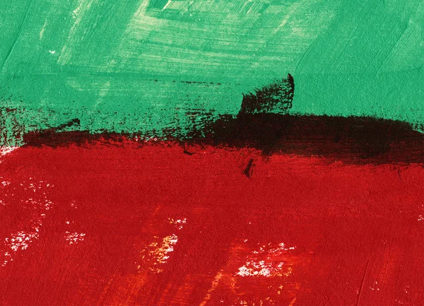 Gröna och röda handmålade brush stroke daub bakgrund — Stockfoto