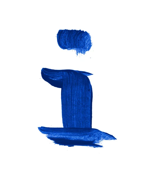 Mavi el boyaması bilgi işareti - simge — Stok fotoğraf