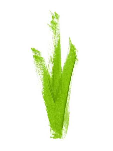 Panah sapuan kuas dengan cat hijau — Stok Foto