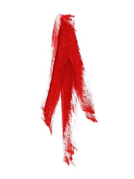 Red hand painted brush stroke arrow — Stock Photo, Image