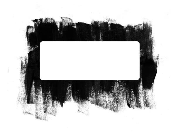 Πλαίσιο εγκεφαλικά επεισόδια ζωγραφισμένες στο χέρι μαύρη βούρτσα — Διανυσματικό Αρχείο